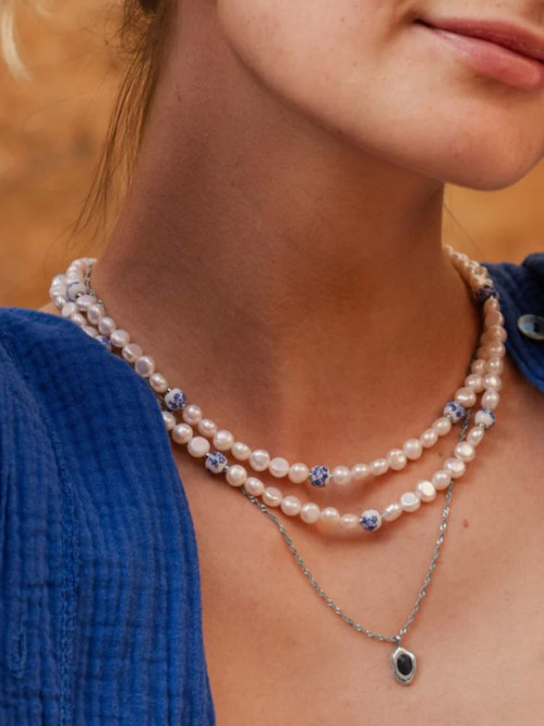 Blue breeze necklace silber 