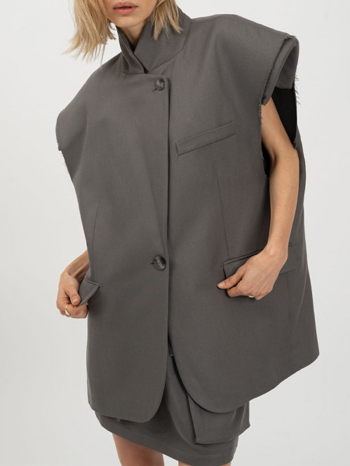 Bobby blazer vest dk grey 