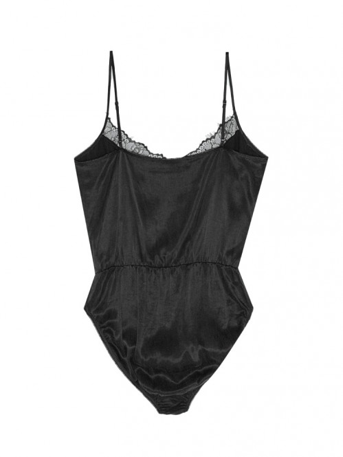 Body with lace edge black 