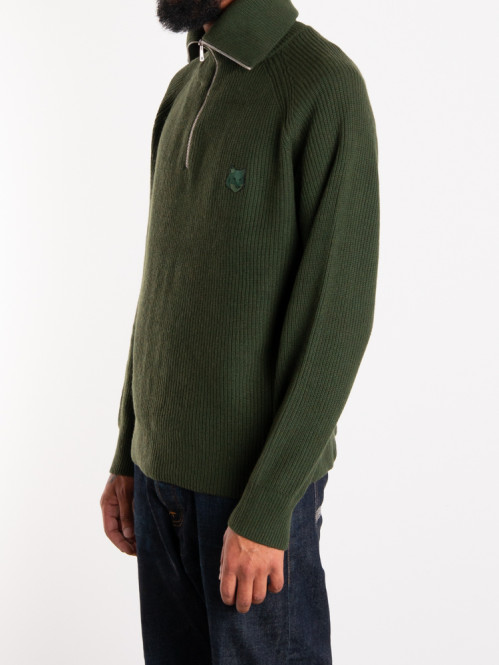 Bold fox head half zip ranger green 