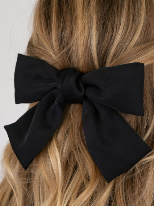 Bow hair clip black 