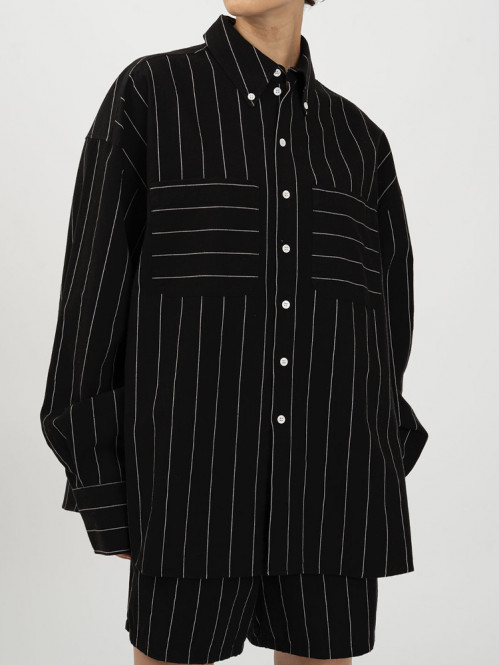 Brino shirt black stripe 