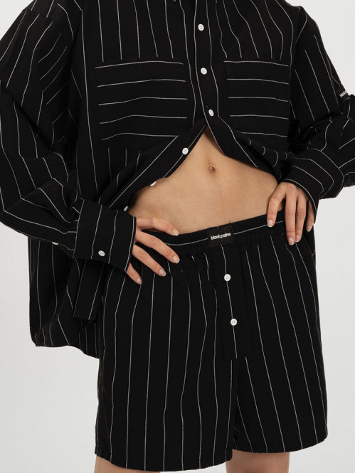 Brino shorts black striped 