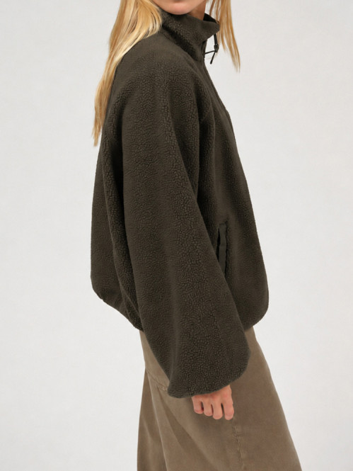 Cali fleece jacket black olive 