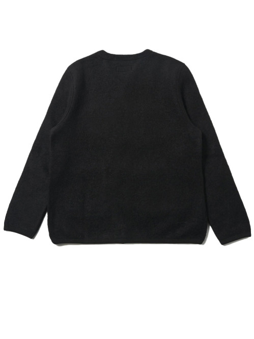 Cardigan wool fleece black L