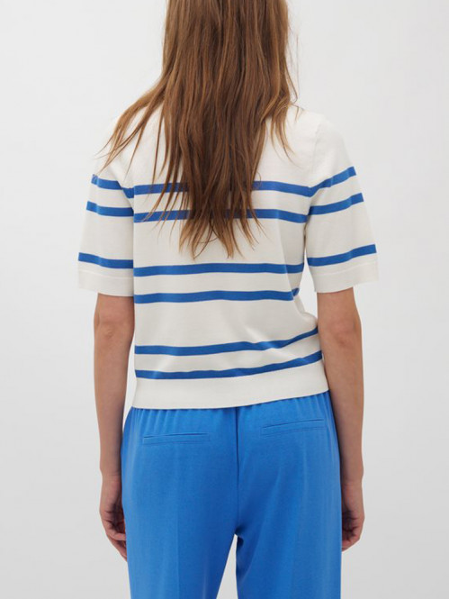 Carla-m bravana stripe knit sugar sapphire 