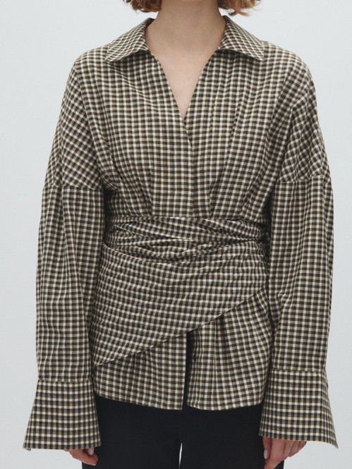 Chechi merolda-m scarf smoked olive 