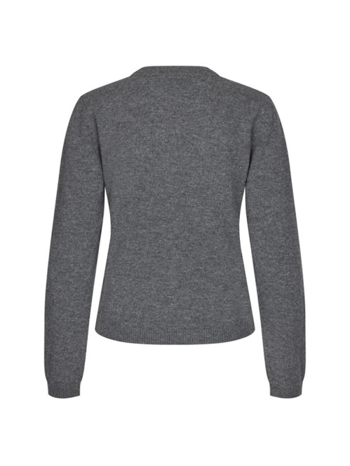 Christin-m aurely knit pullover dk grey mel 