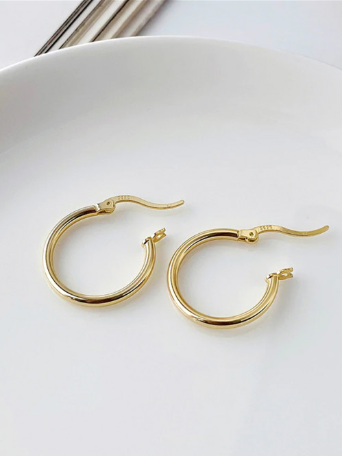 Chunky medium hoops gold OS