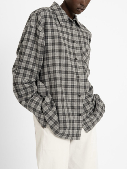 Cleah shirt grey checked 