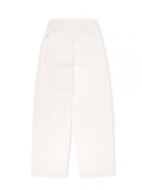Cocoon denim pants ecru 