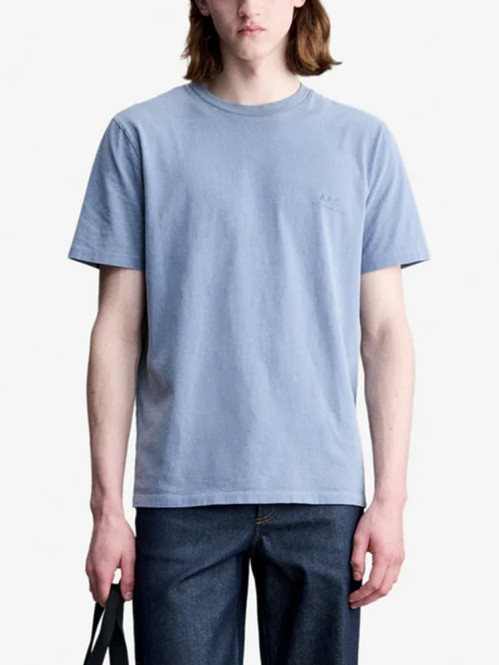 T-shirt apc printemps blue grey 