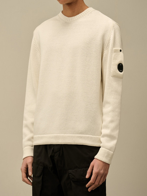 Compact cotton lens knit gauze wht 