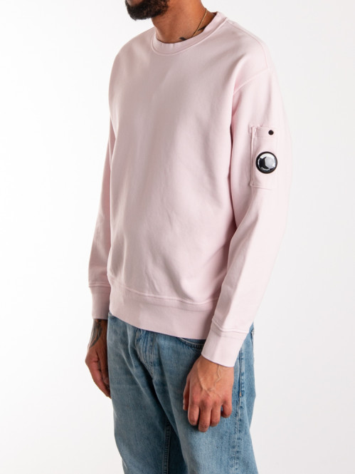 Cotton diagonal fleece sweatshirt heavenly pink 