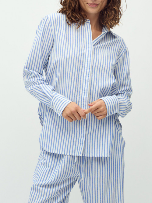Dalinna-m dayana stripe shirt ultramarine 