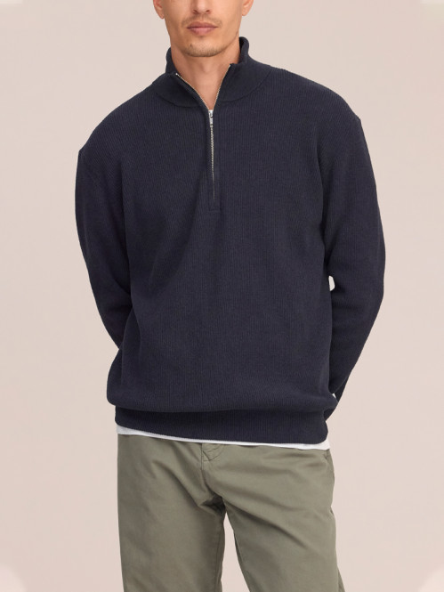 Danny half zip pullover navy blue 