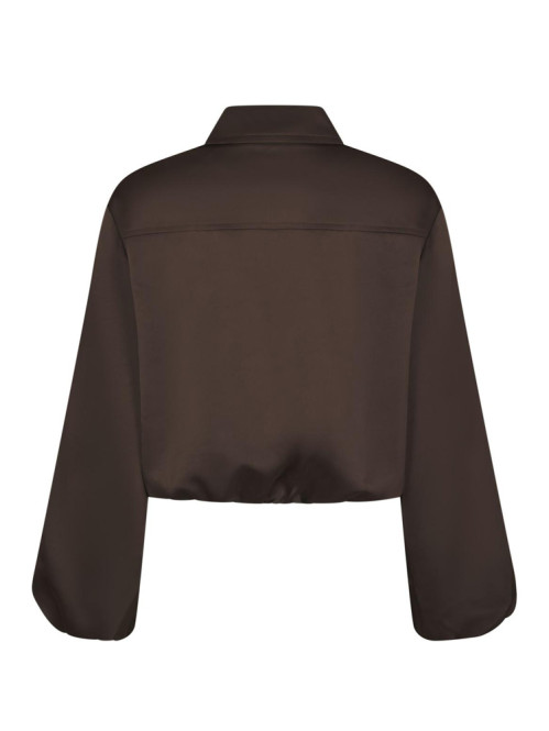 Denielle heave sateen jacket dk brown 