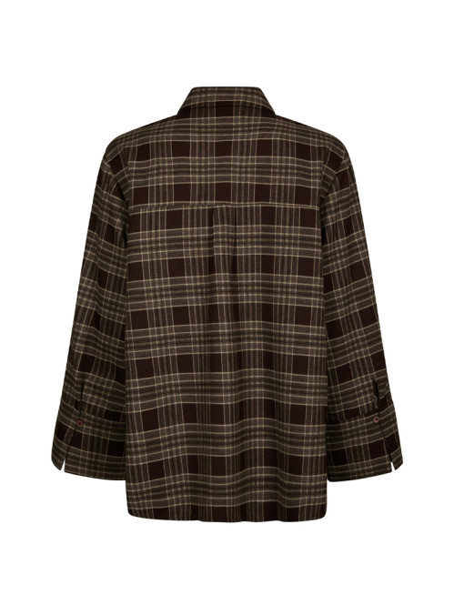 Dita flannel check shirt brown 