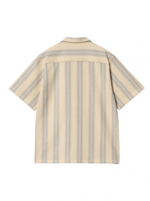 Dodson shirt waffle stripe natural 