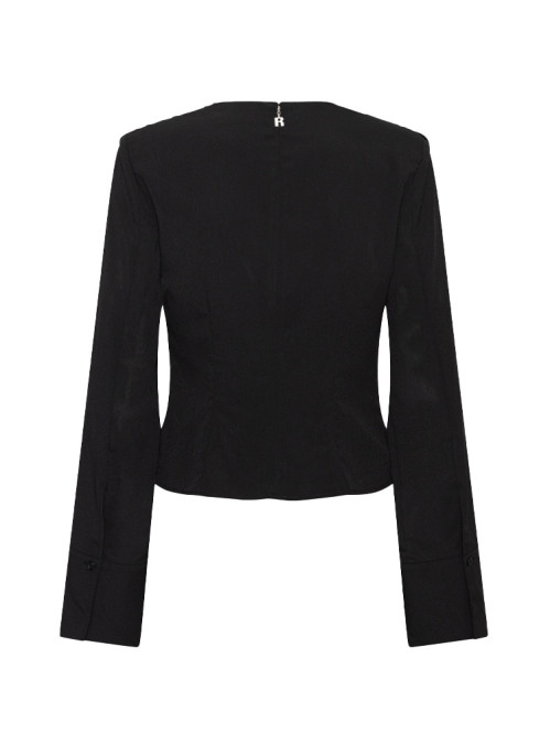 Draped blouse black 