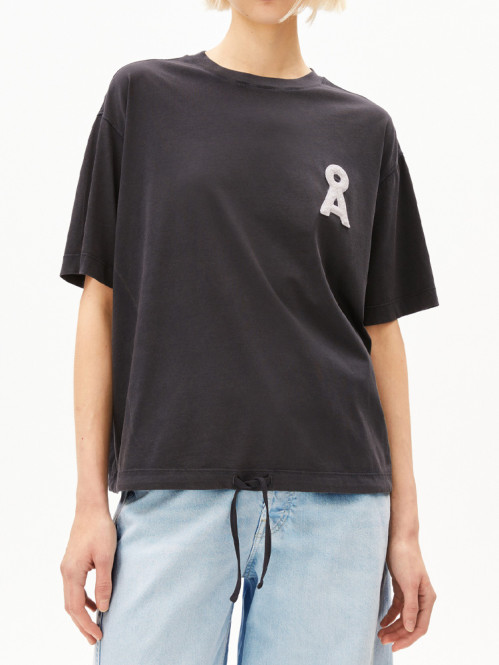 Drawstring t-shirt dark steel 