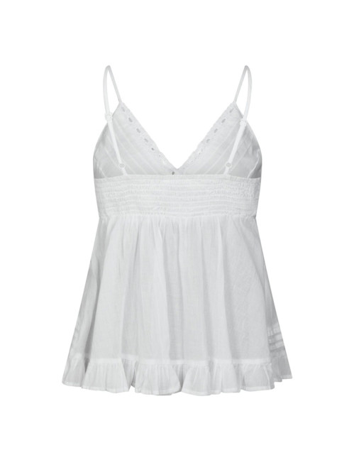 Elvena s voile top white 