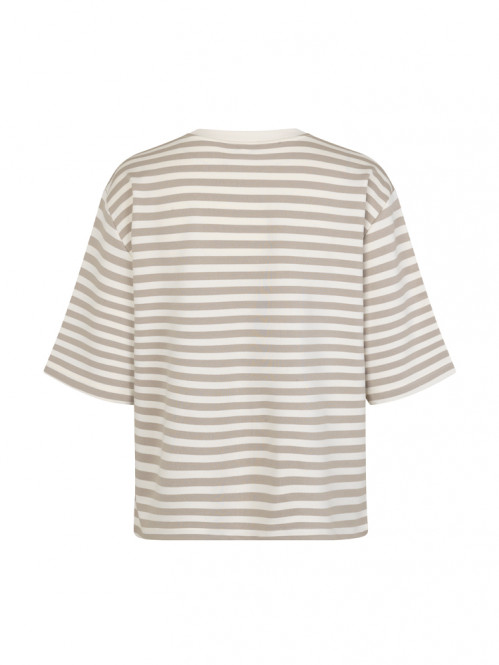 Emrys-m betsy stripe t-shirt fossil sugar 