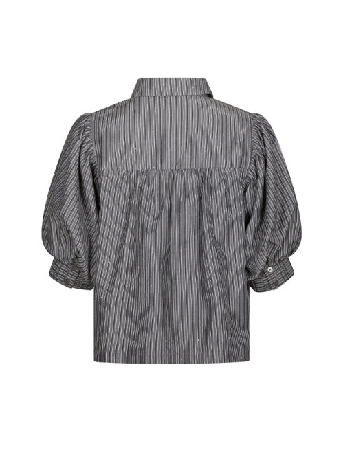 Etta stripe b shirt dark grey 