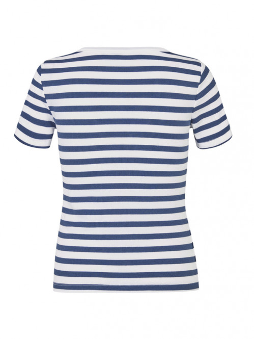 Evelyn stripe t-shirt wht indigo 