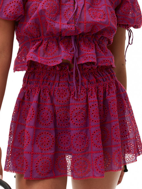 Broderie anglaise mini skirt sparkling 