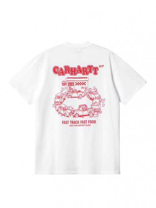 Fast food t-shirt white S