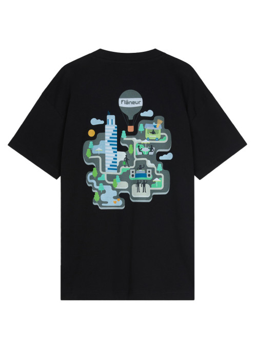 Festival map t-shirt black 