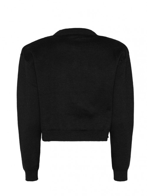 Firm knit cardigan black 