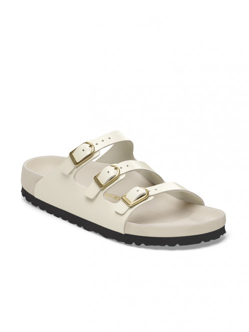 Florida fresh sandals ecru patent 