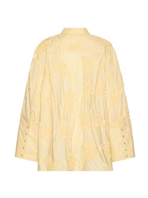 Flower oversized shirt italian straw 