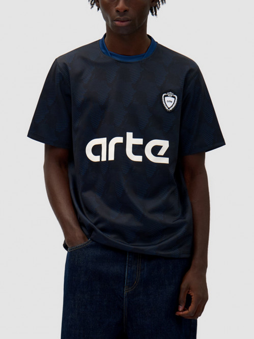 Football shirt black navy 