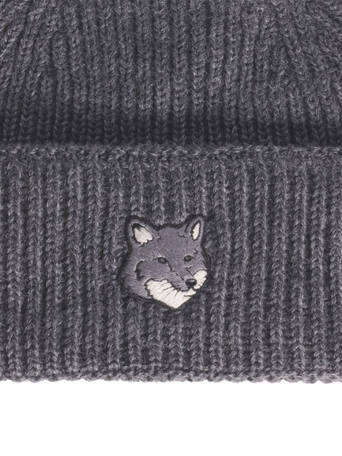 Fox head large beanie dk grey 