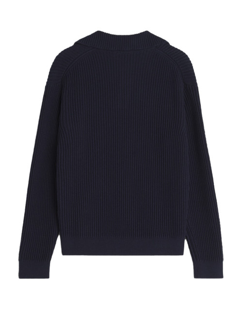 Fox head ripped polo jumper navy 