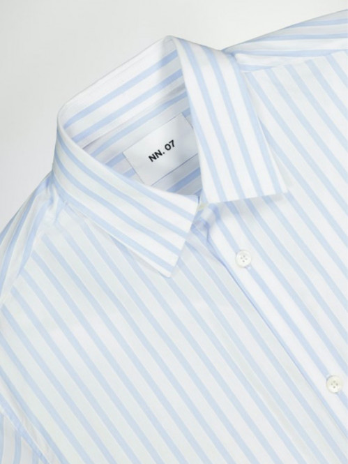 Freddy no pkt shirt aqua stripe 