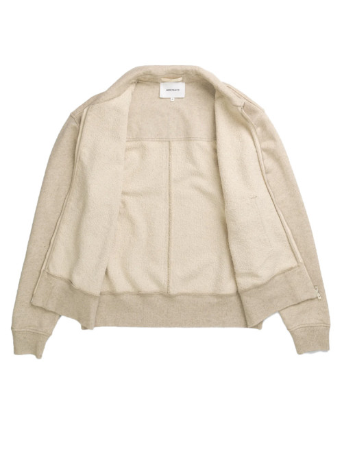 Fynshav cotton linen loopback jacket natural 