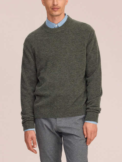 Gavin crew pullover dark army 