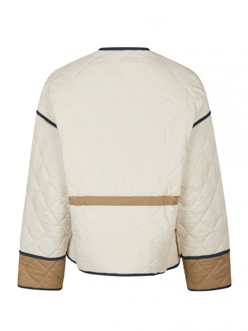 Gerdi solid quilt jacket creme 
