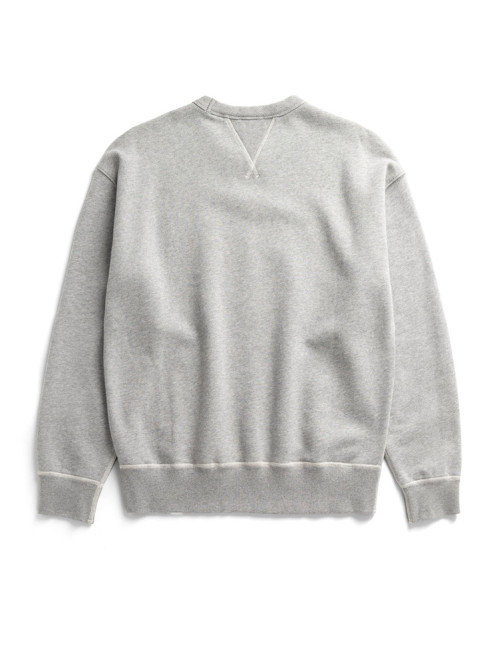 Gilja brushed diagonal cotton fleece grey mel 