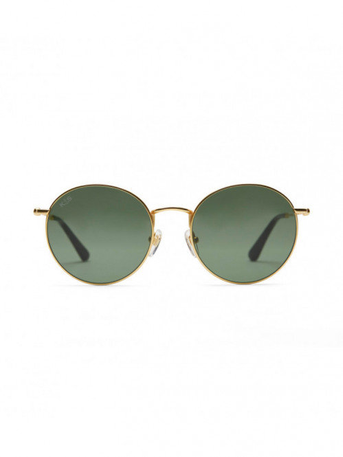 London sunglasses large gold green 
