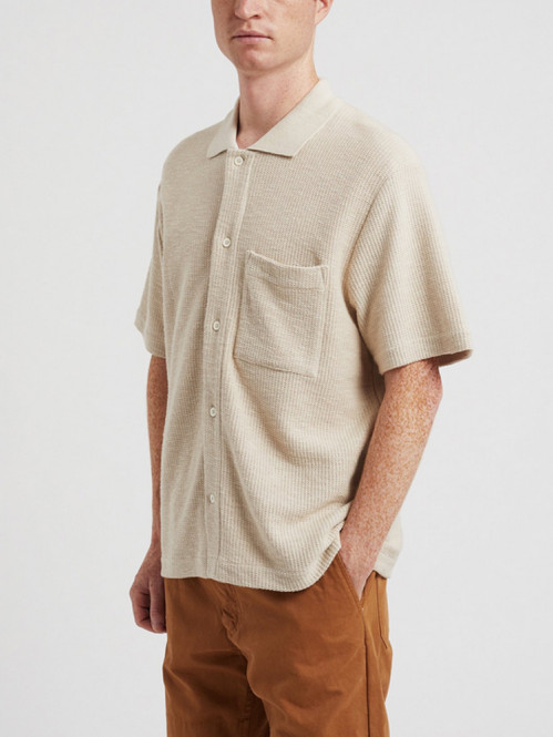 Gustav crochet shirt oatmeal 