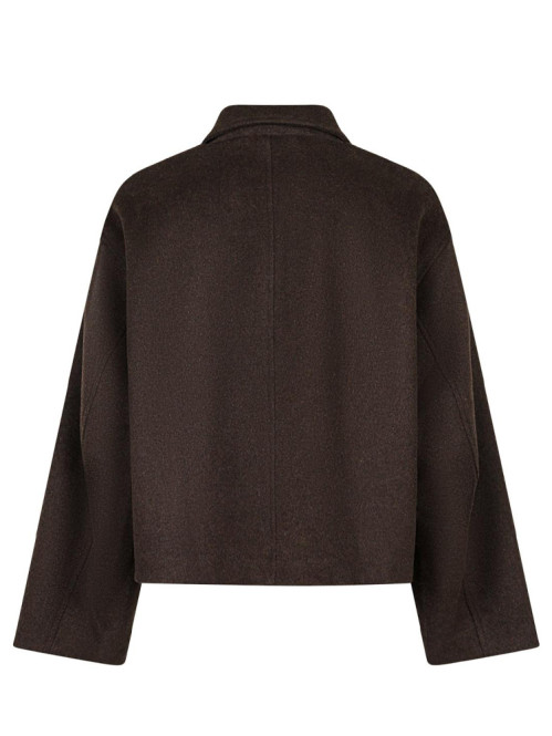 Hamra wool jacket chocolate brown 
