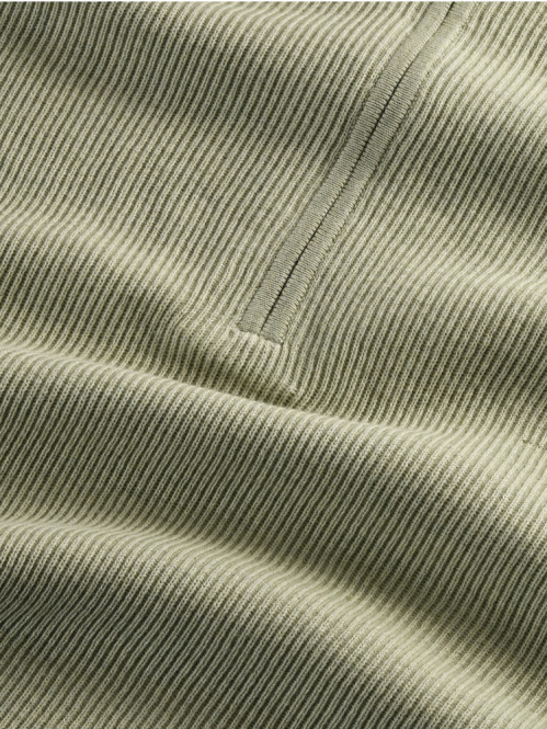 Hansie ss zip polo sage green 