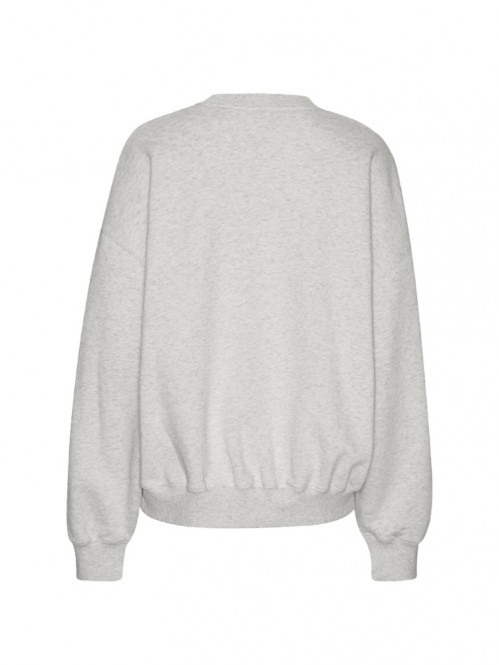 Heavy sweat crewneck white mel 