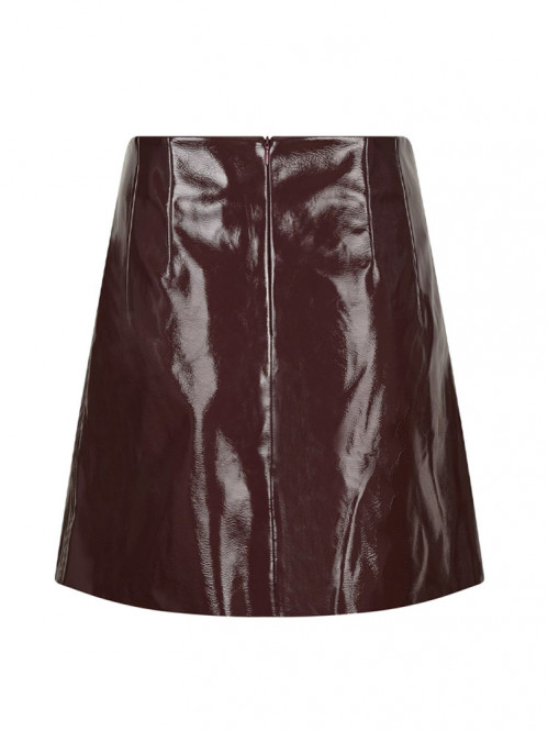 Hemie patent skirt burgundy M
