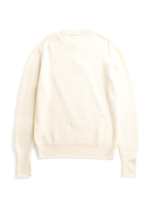 Henning cotton wool rib sweater ecru 